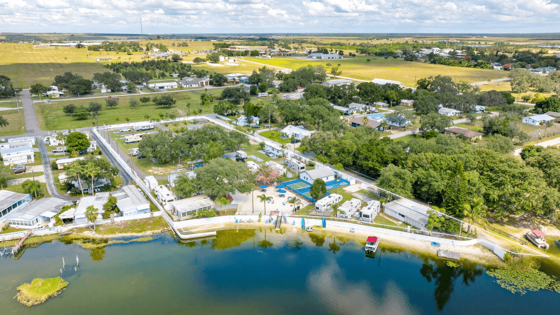 3.5 Star, 50+/- Sites, Lakefront RV Resort